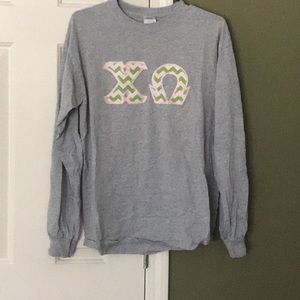 Chi Omega Letter Long Sleeve